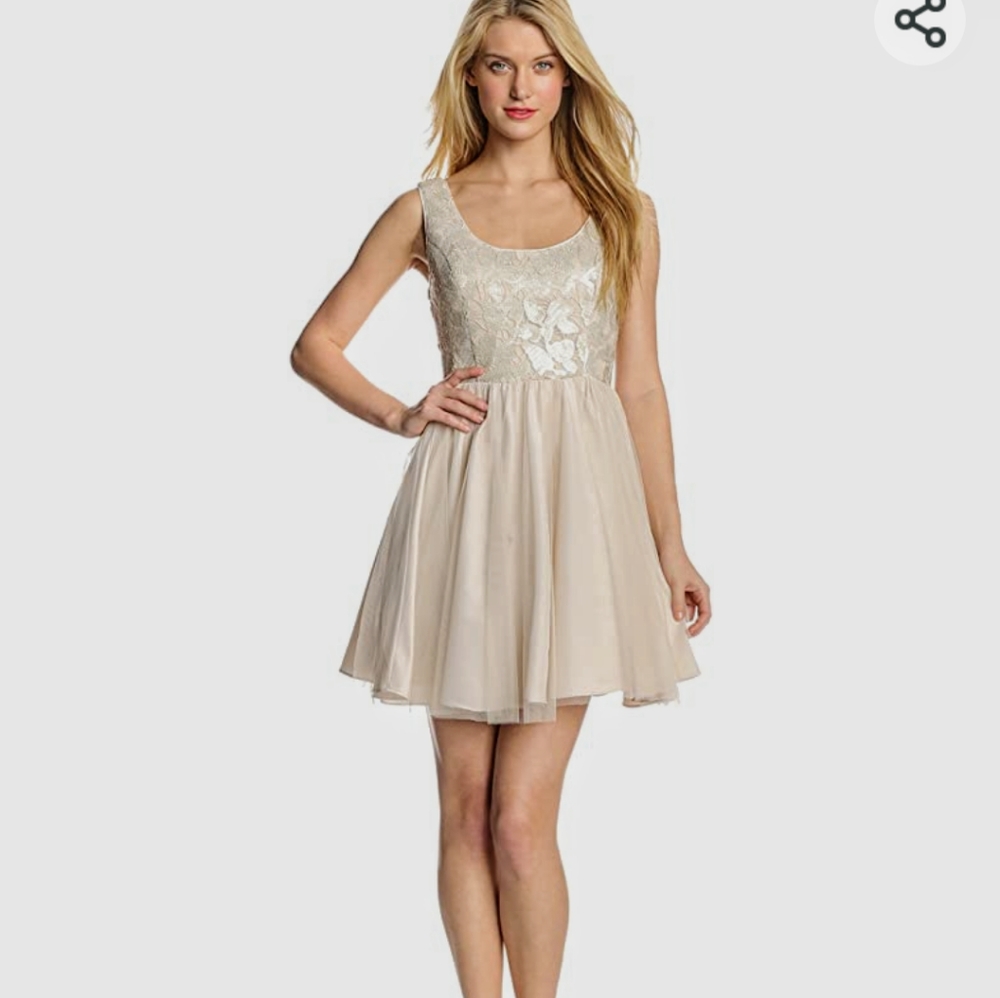 Aidan Mattox sequin & tulle pale pink dress NWT